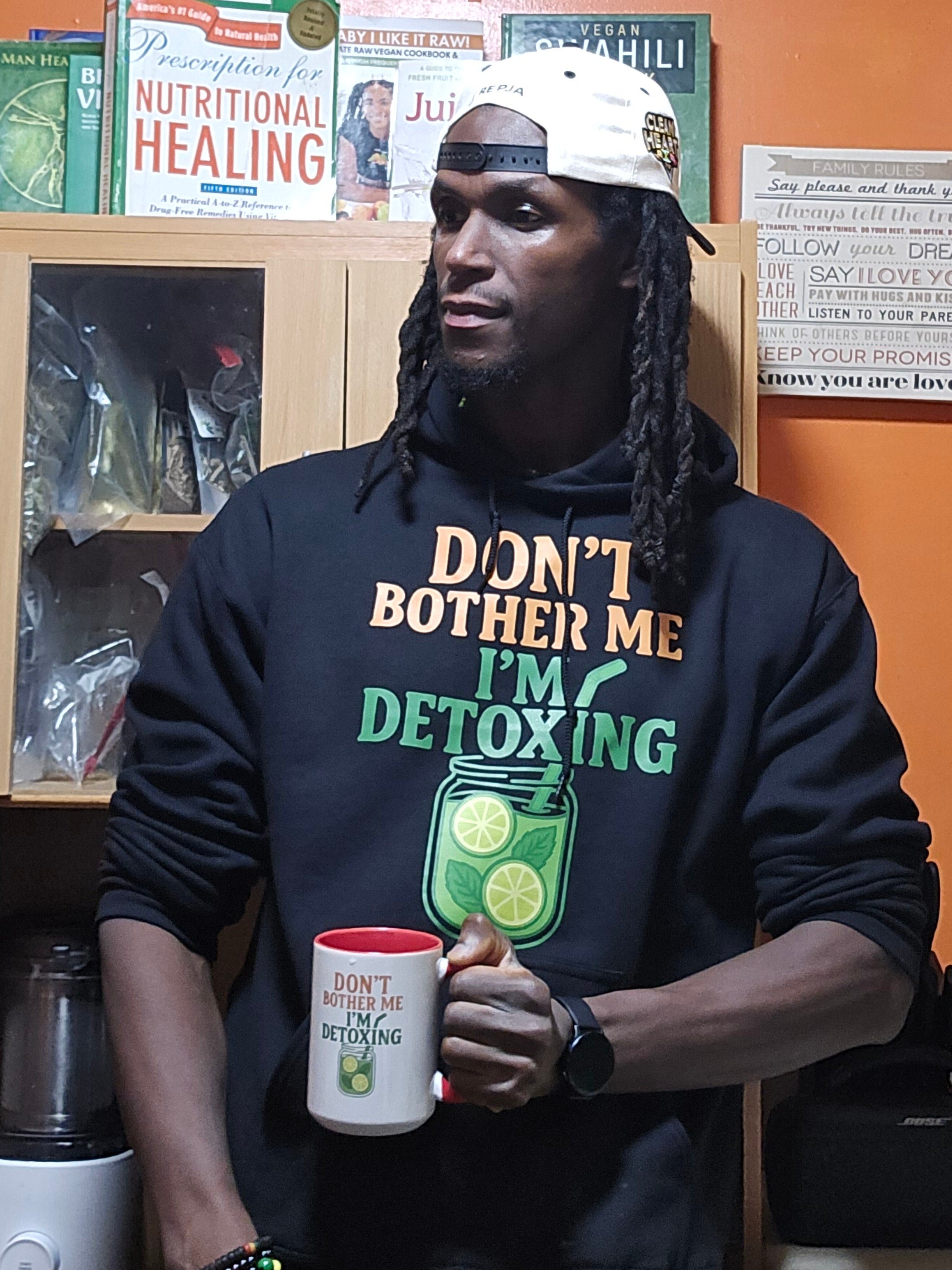 DON'T BOTHER ME, IM DETOXING, THE ESSENTIAL HOODIE ! UNISEX