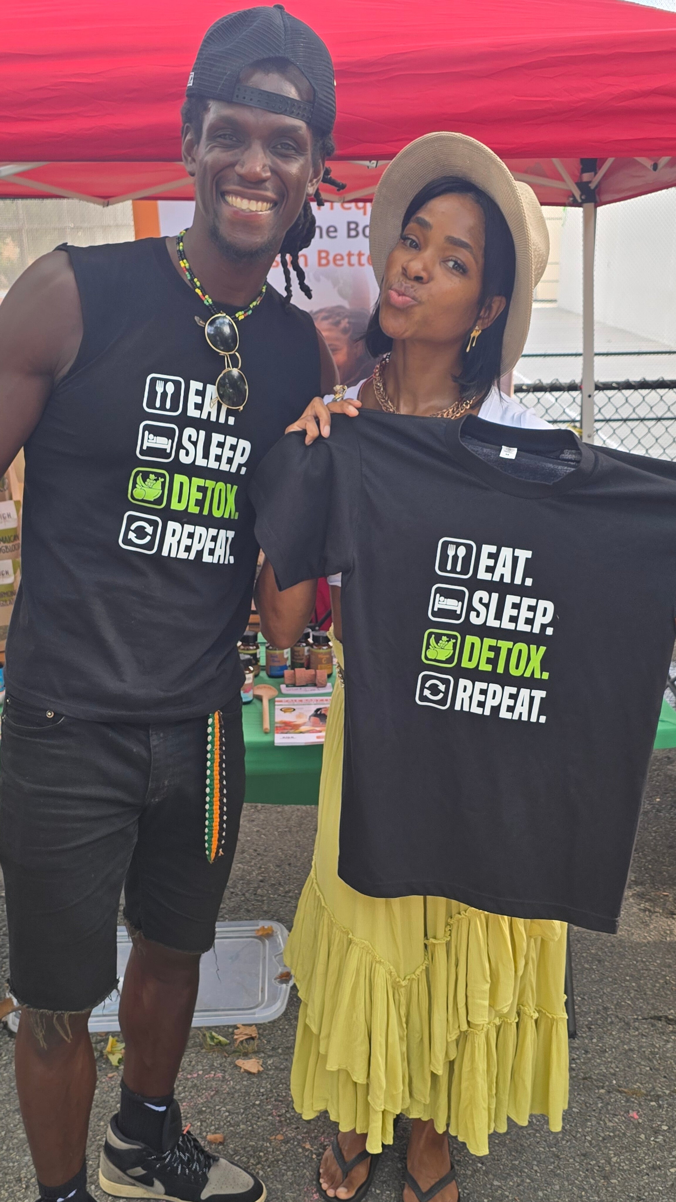 Eat, Sleep, DETOX, Repeat accountability 100% cotton Shirt