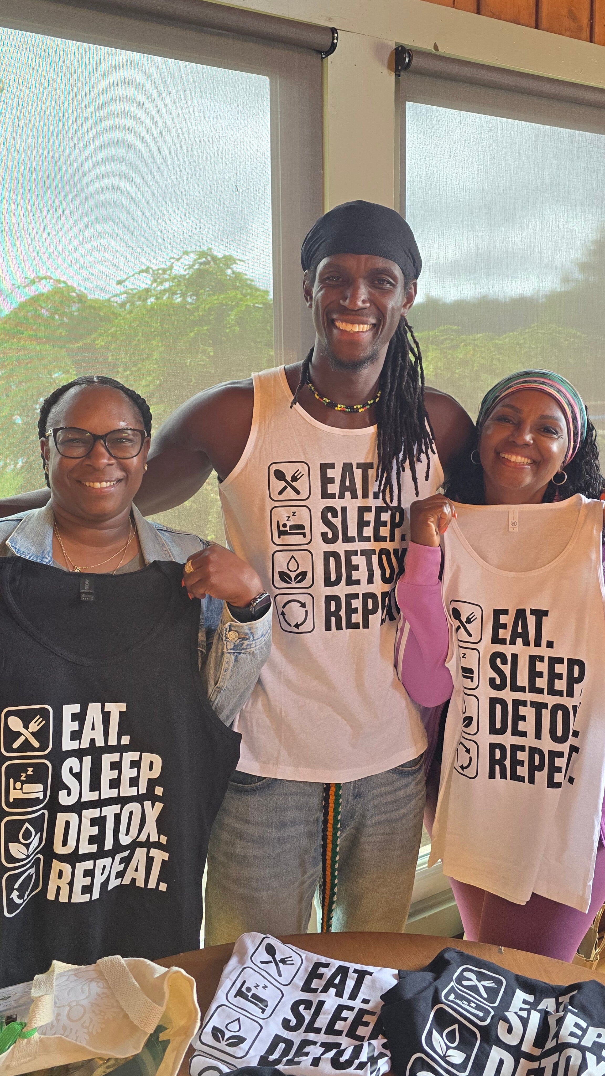 Eat, Sleep, DETOX, Repeat accountability 100% cotton Shirt